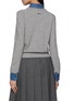 Back View - Click To Enlarge - JUUN.J - Denim Shirt Collar Knit Sweater