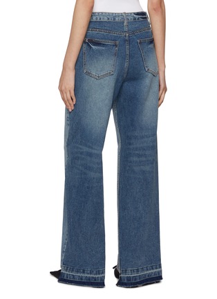 Back View - Click To Enlarge - JUUN.J - Essential Contrast Panel Denim Pants