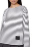  - JUUN.J - Long Sleeve Striped Cotton Top