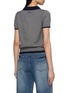 Back View - Click To Enlarge - JUUN.J - Layered Shirt Collar V-Neck Knit Sweater