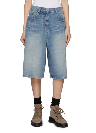 Main View - Click To Enlarge - JUUN.J - Essential Utility Belted Denim Shorts