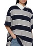  - JUUN.J - Big Striped Peplum Polo Shirt