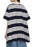 Back View - Click To Enlarge - JUUN.J - Big Striped Peplum Polo Shirt