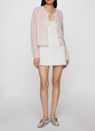 Back View - Click To Enlarge - SKIMS - Logo Pointelle Mini Dress