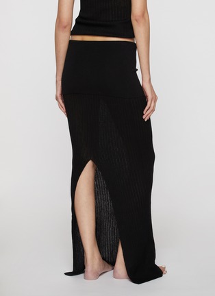 Front View - Click To Enlarge - SKIMS - Sheer Knit Foldover Maxi Skirt