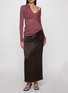 Back View - Click To Enlarge - SKIMS - Sheer Knit Long Sleeve Henley