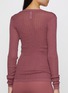 Front View - Click To Enlarge - SKIMS - Sheer Knit Long Sleeve Henley