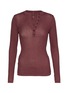 Main View - Click To Enlarge - SKIMS - Sheer Knit Long Sleeve Henley