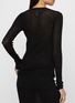 Front View - Click To Enlarge - SKIMS - Sheer Knit Long Sleeve Henley