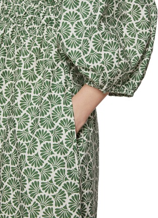  - MATTEAU - Shirred Plunge Button Cotton Dress