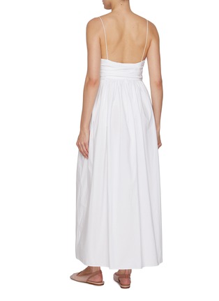 Back View - Click To Enlarge - MATTEAU - Gathered Bodice Cotton Midi Dress