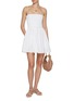Figure View - Click To Enlarge - MATTEAU - Shirred Bodice Cotton Mini Dress