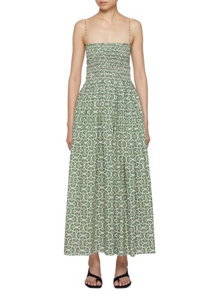 Main View - Click To Enlarge - MATTEAU - Shirred Bodice Cotton Dress