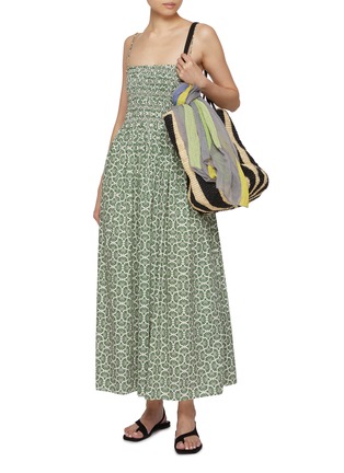 Figure View - Click To Enlarge - MATTEAU - Shirred Bodice Cotton Dress