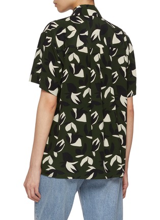 Back View - Click To Enlarge - MATTEAU - Short Sleeve Printed Silk Shirt