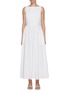 Main View - Click To Enlarge - MATTEAU - Tie Back Cotton Midi Dress