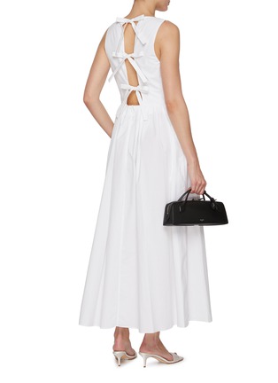 Figure View - Click To Enlarge - MATTEAU - Tie Back Cotton Midi Dress