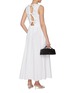Figure View - Click To Enlarge - MATTEAU - Tie Back Cotton Midi Dress