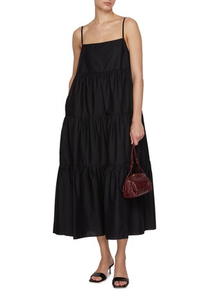 Figure View - Click To Enlarge - MATTEAU - Tiered Cotton Sundress