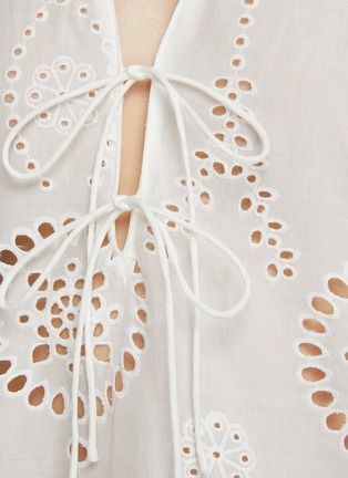  - MATTEAU - Broderie Anglaise V-Neck Cotton Mini Dress