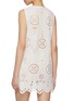 Back View - Click To Enlarge - MATTEAU - Broderie Anglaise V-Neck Cotton Mini Dress