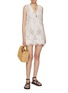 Figure View - Click To Enlarge - MATTEAU - Broderie Anglaise V-Neck Cotton Mini Dress