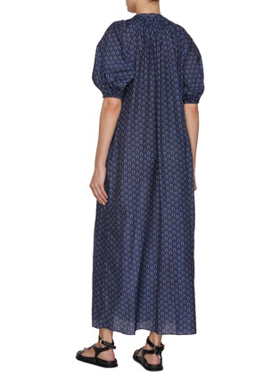 Back View - Click To Enlarge - MATTEAU - Gathered Yoke Cotton Silk Popover Dress