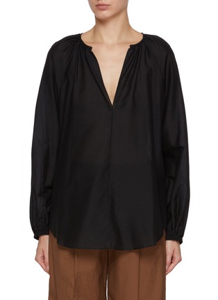 Main View - Click To Enlarge - MATTEAU - Voluminous Cotton Silk Blouse