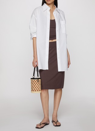 Back View - Click To Enlarge - SKIMS - Smooth Lounge Midi Skirt