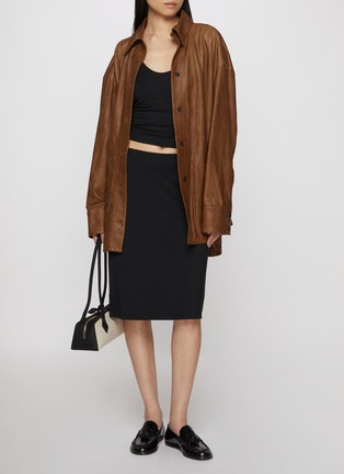 Back View - Click To Enlarge - SKIMS - Smooth Lounge Midi Skirt
