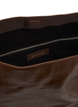 Detail View - Click To Enlarge - DRIES VAN NOTEN - Medium Leather Hobo Bag