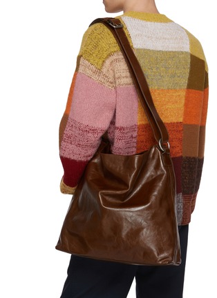 Figure View - Click To Enlarge - DRIES VAN NOTEN - Medium Leather Hobo Bag
