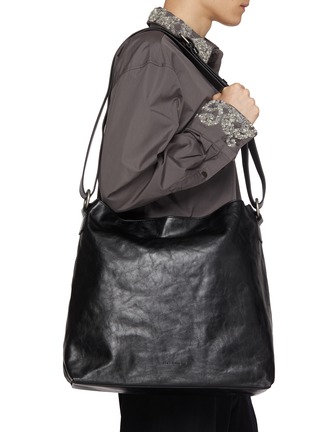 Figure View - Click To Enlarge - DRIES VAN NOTEN - Medium Leather Hobo Bag