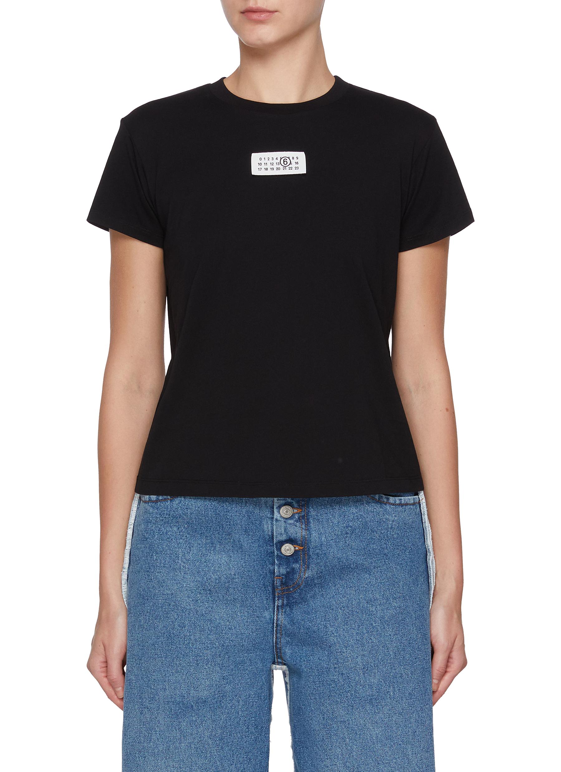 MM6 MAISON MARGIELA | Logo Tab Cotton Jersey T-Shirt | Women