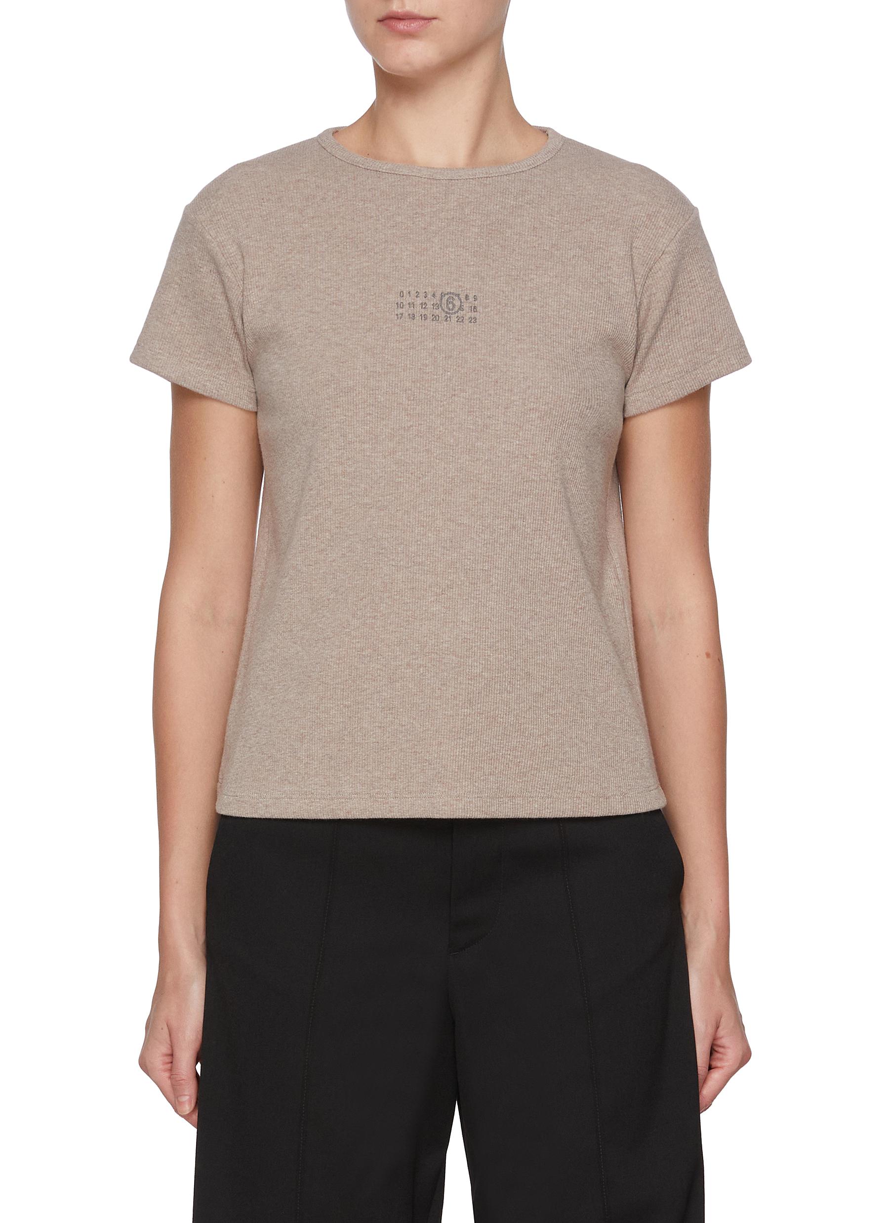 【関税&送料込】Maison Margiela T-Shirt With Ribbed Fabric MAISON MARGIELA T-shirt With Ribbed Fabric - T-Shirts