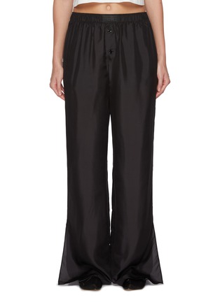 Main View - Click To Enlarge - MM6 MAISON MARGIELA - Elasticated Waistband Silk Pants