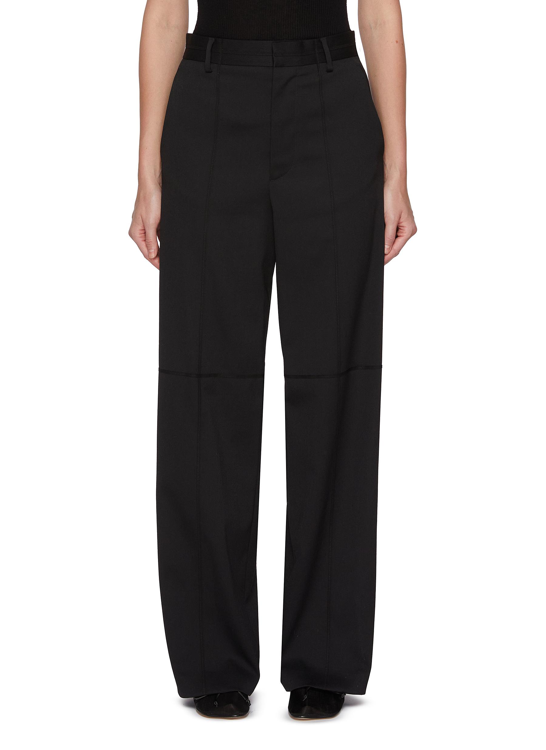 【関税&送料込】Mm6 Maison Margiela Wool Pants MM6 Maison Margiela wrap-design Wool Trousers | Grey | FARFETCH