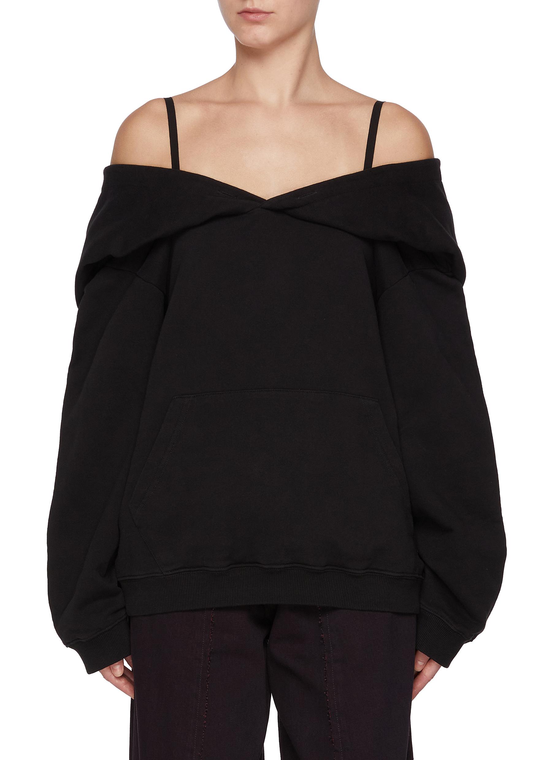 オールインワン・サロペット Mm6 By Maison Margiela Off-Shoulder Hooded Dress Mm6 By Maison Margiela Off-Shoulder Hooded Dress | ShopSimon
