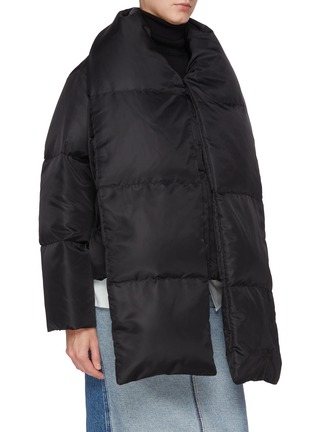 Detail View - Click To Enlarge - MM6 MAISON MARGIELA - Attached Scarf Padded Puffer Jacket
