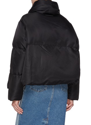 Back View - Click To Enlarge - MM6 MAISON MARGIELA - Attached Scarf Padded Puffer Jacket