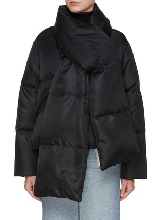 Main View - Click To Enlarge - MM6 MAISON MARGIELA - Attached Scarf Padded Puffer Jacket