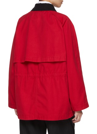 Back View - Click To Enlarge - THE ROW - Elodianna Contrast Collar Cotton Jacket
