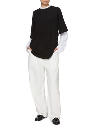 Figure View - Click To Enlarge - THE ROW - Sharka Wide Leg Cotton Cashmere Pants
