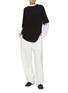 Figure View - Click To Enlarge - THE ROW - Sharka Wide Leg Cotton Cashmere Pants