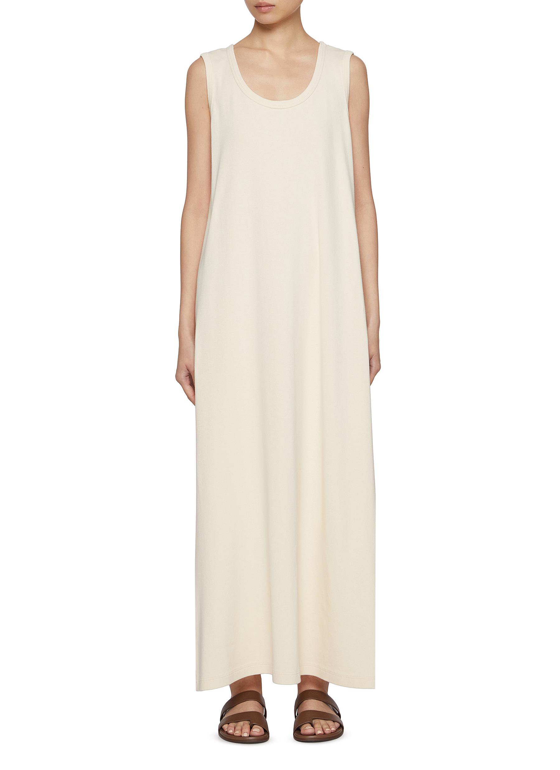 ワンピース NUDE Cotton dress PLEATED ZIP-UP COTTON MIDI DRESS プリーツジップアップ