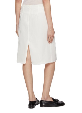 Back View - Click To Enlarge - THE ROW - Maris Back Slit Cotton Skirt