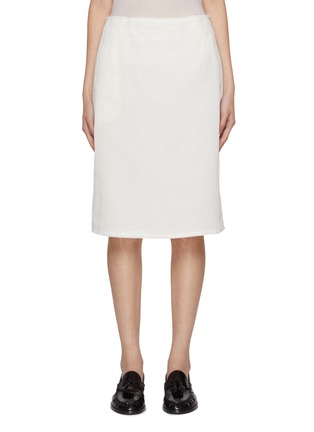 Main View - Click To Enlarge - THE ROW - Maris Back Slit Cotton Skirt