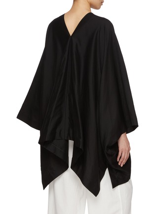 Back View - Click To Enlarge - THE ROW - Cedar Cotton Silk Poncho Top