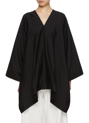 Main View - Click To Enlarge - THE ROW - Cedar Cotton Silk Poncho Top