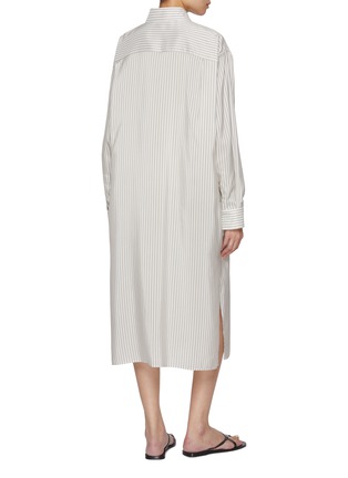 Back View - Click To Enlarge - THE ROW - Chihiro Silk Shirt Dress